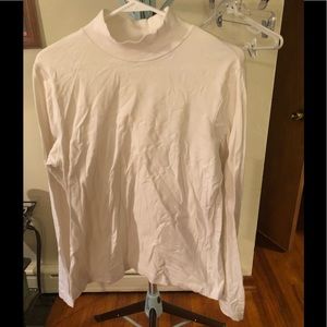 Croft and Barrow white mock turtleneck